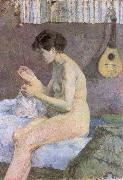 Paul Gauguin Study of a Nude Suzanne Sewing oil painting artist